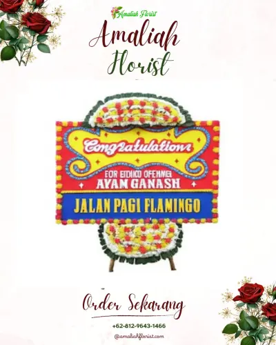 Bunga Papan Congratulation di Rumah Duka Yayasan Budi Luhur Makassar